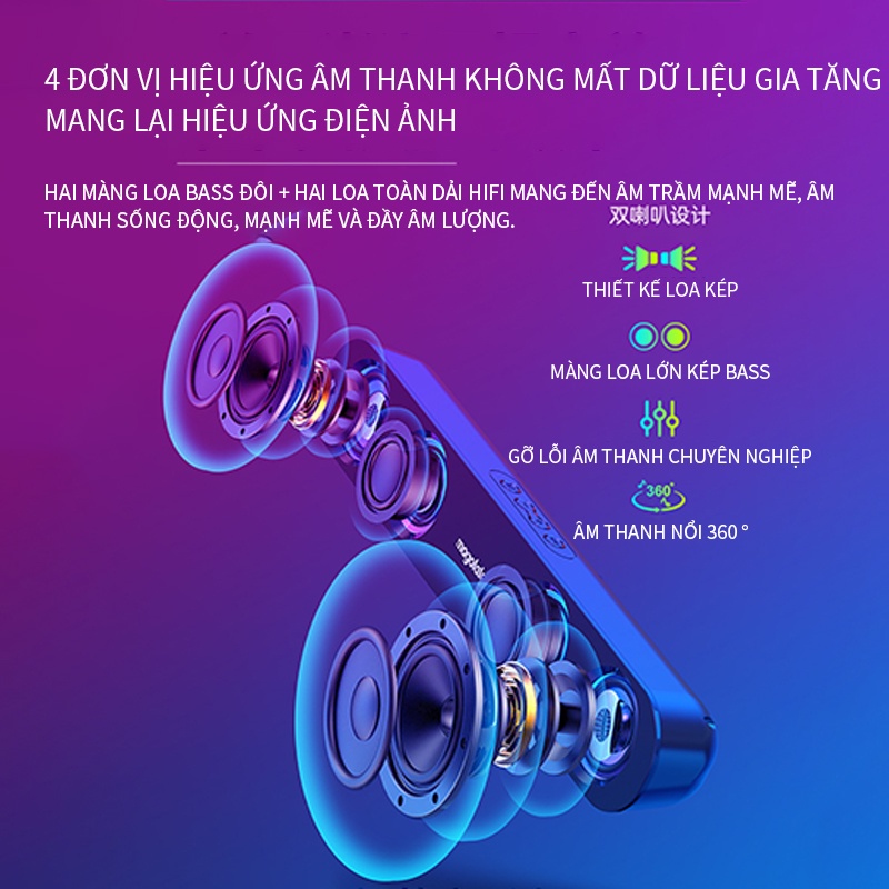 Loa Thanh Máy Tính Bluetooth Để Bàn 2023Led Rgb Loa Vi Tính Laptop Nghe Nhạc Bass Lớn Âm Thanh Hay NB-LYXGYX