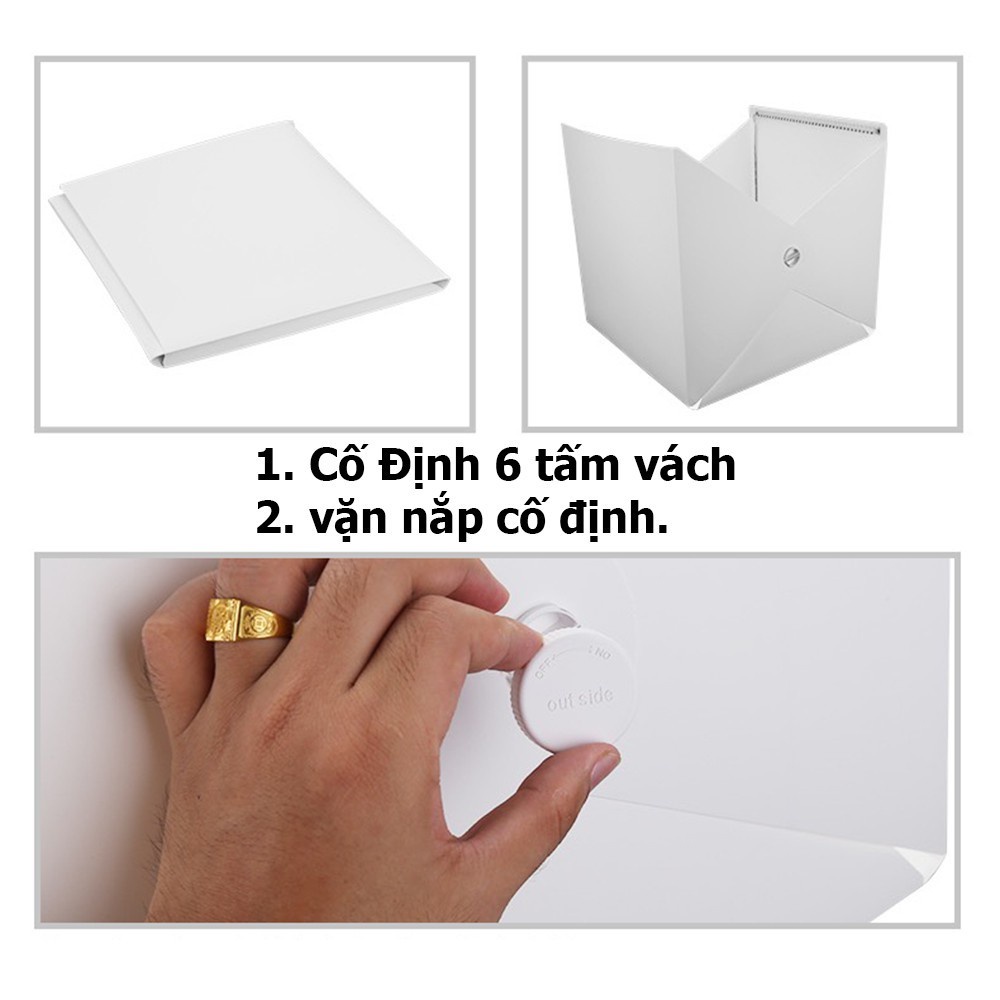 Khung, Phông, Background, Box, Hộp Chụp Hình Ảnh Sản Phẩm 40x40cm, Đèn Led Siêu Sáng, 4 Phông Nền Đa Dạng
