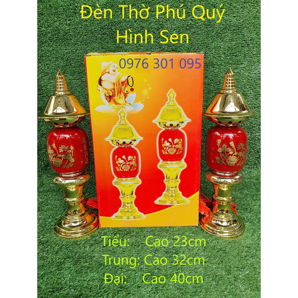 Đèn Thờ PHÚ QUÝ [ Bộ 2 cái]  ( Tiểu - Trung - Đại)
