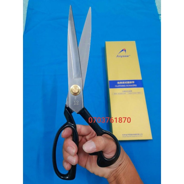 Kéo cắt vải, kéo may Anysew Nhật loại lớn 12inch dài 30cm chuyên xổ vải tấm, cắt may