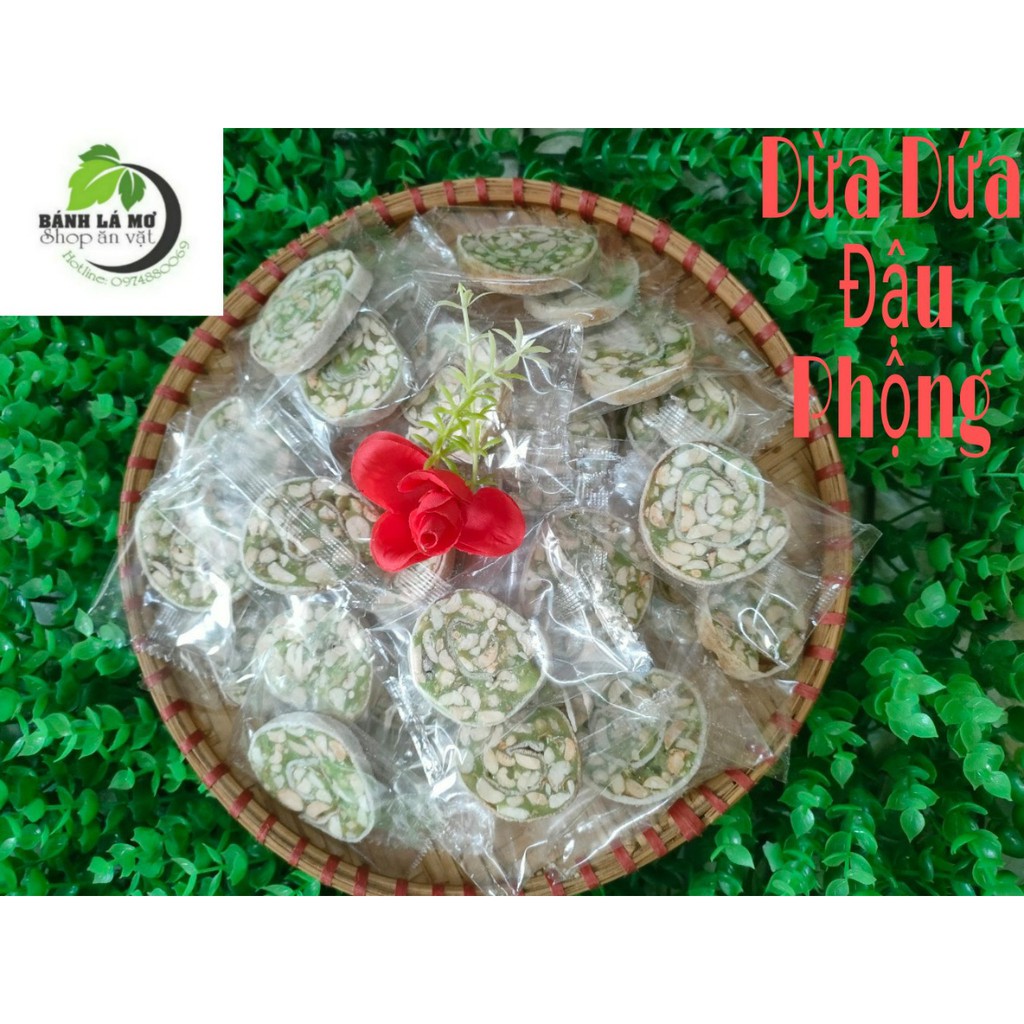 { Siêu Ngon}100GR Kẹo Dừa  Dứa Đậu Phộng KIÊN LONG- BÁNH LÁ MƠ SHOP