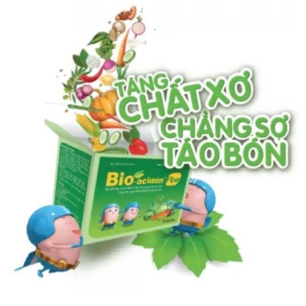 Bioacimin FIBER giảm táo bón cho trẻ hộp 30 gói bio acimin fiber