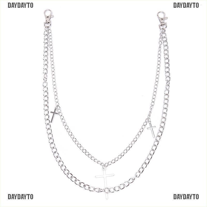 Dây Xích Đeo Thắt Lưng Hai Lớp Kèm Móc Khóa Cho Nam Nữ