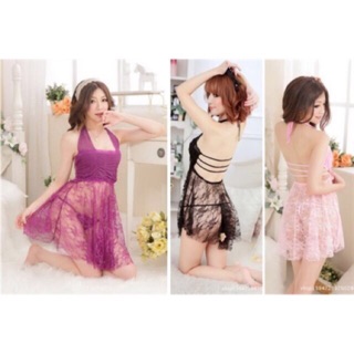Váy ngủ ren yếm sexy nữ tính - sbt094
