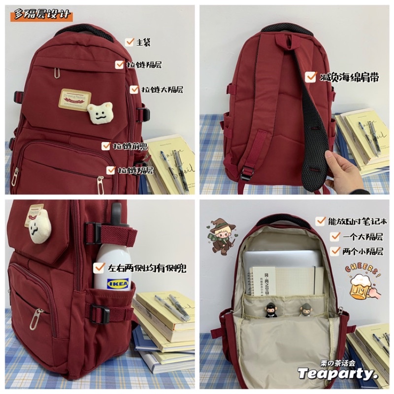 Balo đi học không thấm nước Ulzzang size lớn