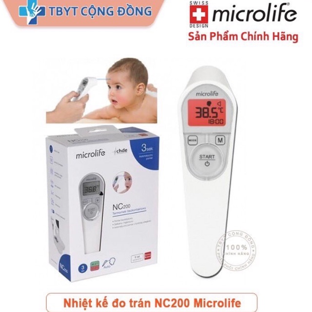 Nhiệt kế hồng ngoại đo trán Microlife NC200 - thế hệ mới