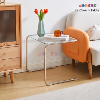 Bàn trà sofa kiêm tab làm việc Modesk SS Couch Table khung inox 304 kính cường lực