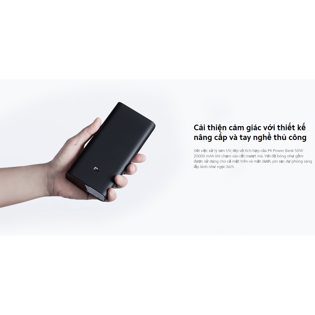 Pin sạc dự phòng Xiaomi 20000 Mah 50W MAX Flash Charge (Ra/Vào Type C) BHR5121GL - Hàng chính hãng