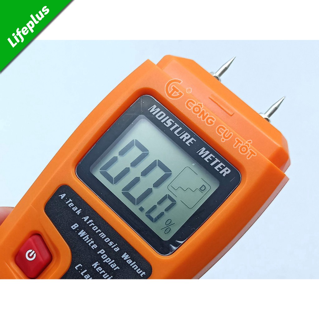 Máy đo độ ẩm gỗ điện tử độ chính xác 0.5% kèm pin