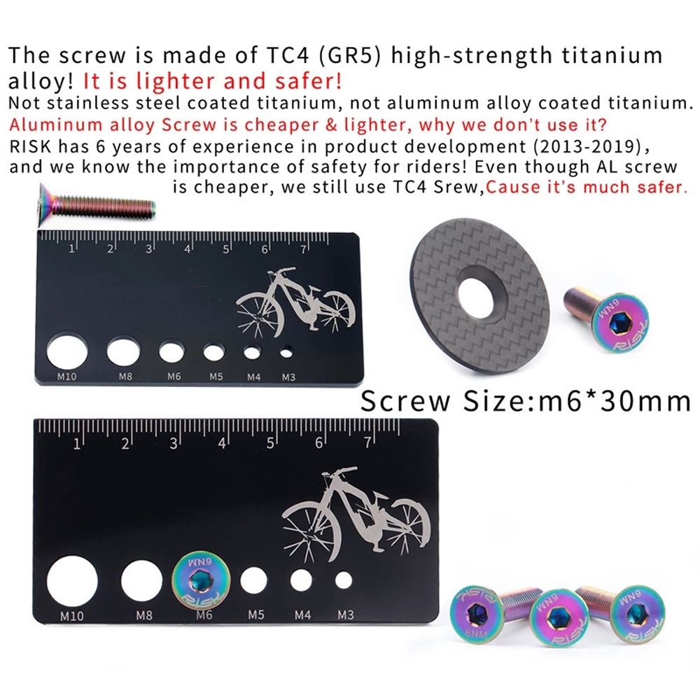 Nắp Đậy Cổ Xe Đạp Bằng Sợi Carbon Chống Bụi 28.6mm Kèm Ốc Vít Titan