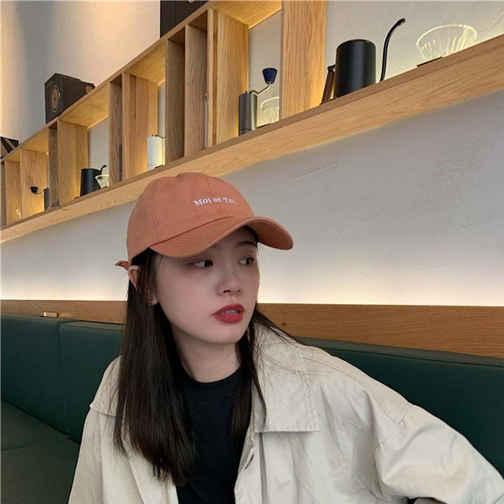 Mũ Lưỡi Trai Thêu Chữ Phong Cách Hip Hop Hàn Quốc Thời Trang Mùa Hè Cho Nữ