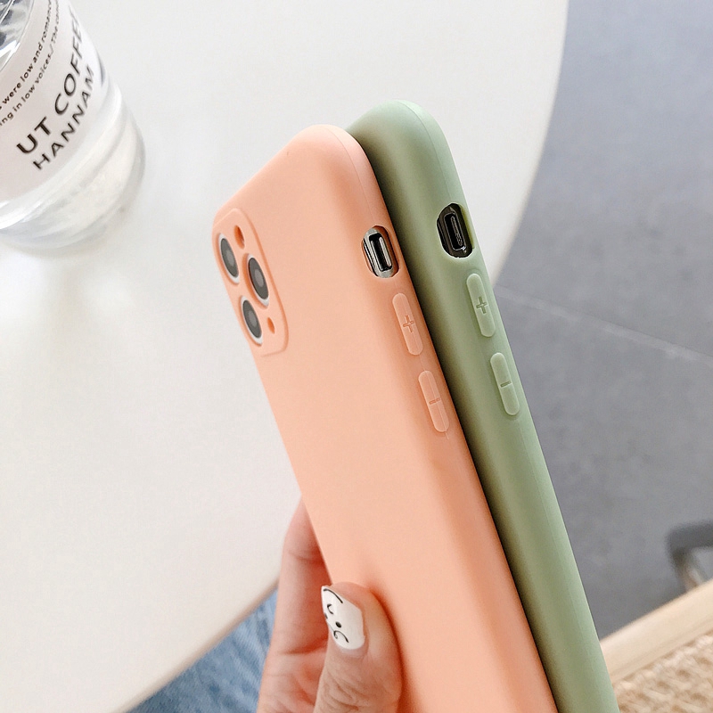 SUNTAIHO Frosted Matte Solid Color Soft TPU Phone Case For Apple Iphone 12 mini 11 Pro Max XR XS Max XS 6 7 8 Plus