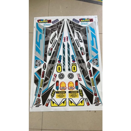 Tem Rời Exciter 150 Y15ZR Xám Bạc Phối Xanh