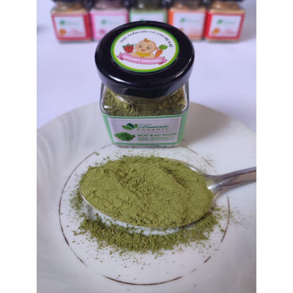 Bột Rau Ngót Hữu Cơ Sấy Lạnh 90gram Cho Bé Ăn Dặm