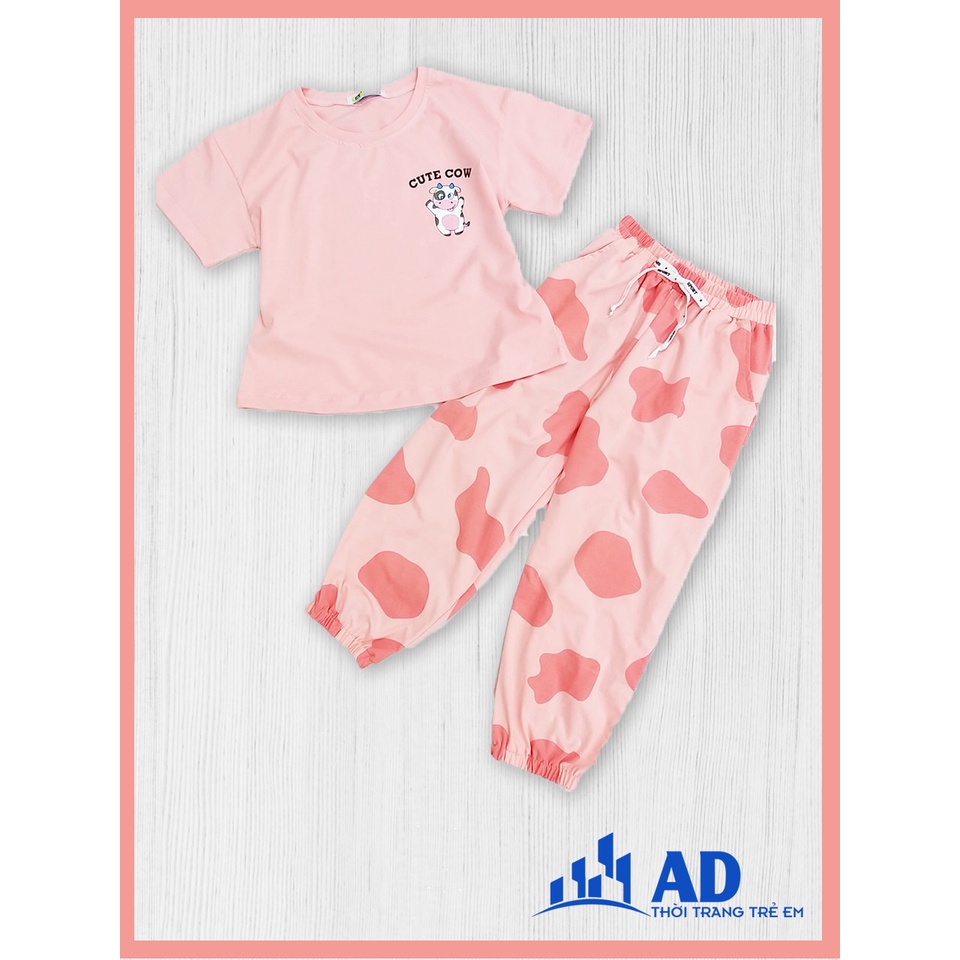 [5-48kg] Set đồ bộ thun 100%cotton dể thuơng cho bé gái!Cutecow