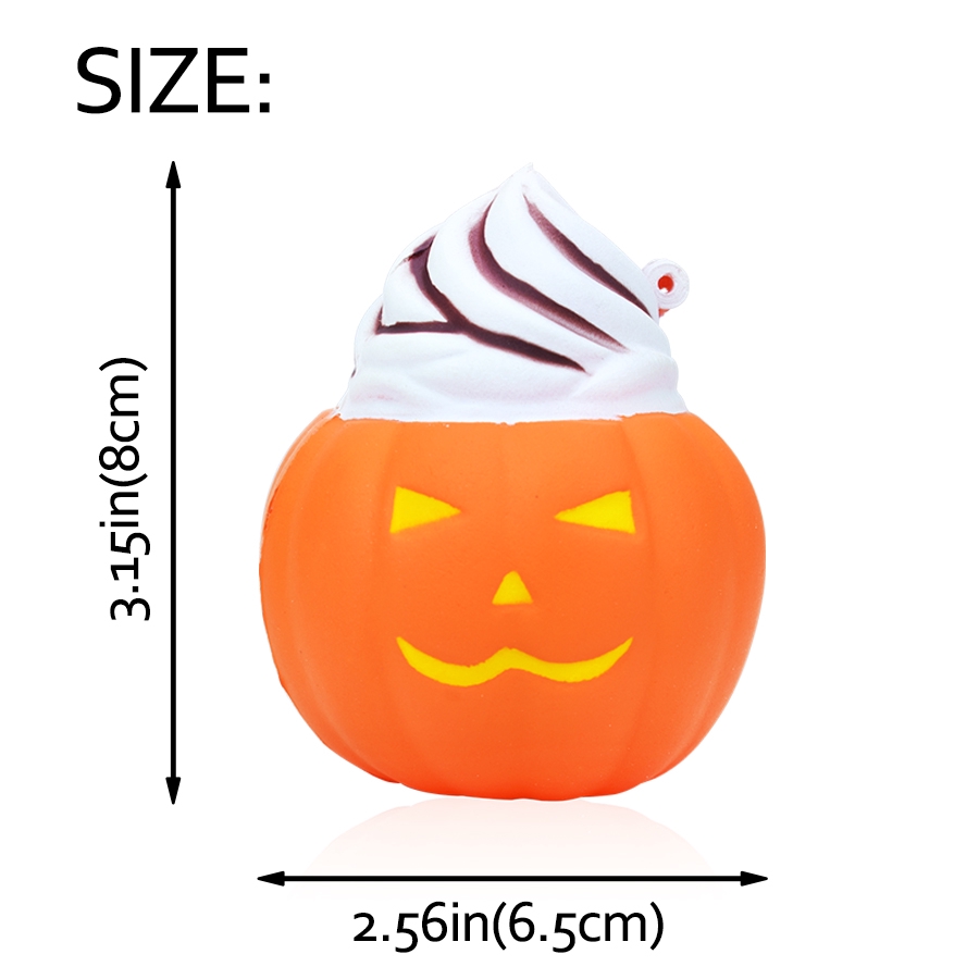 Đồ Chơi Xốp Squishy Giảm Stress Hình Bí Ngô Halloween Dễ Thương Cho Bé