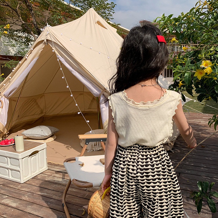 Áo Sát Nách Kiểu Hàn Quốc Thời Trang Mùa Hè Dễ Thương Cho Bé Gái