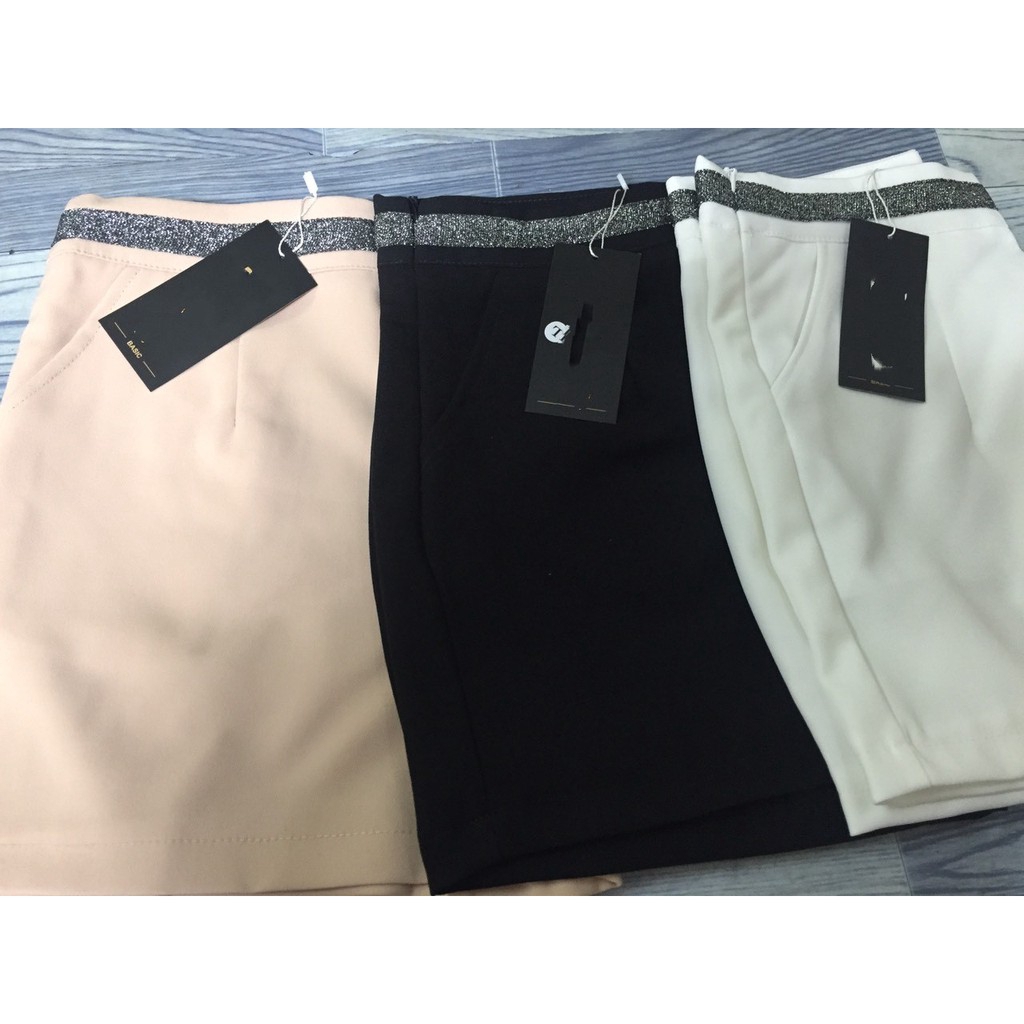 Quần sooc vải cap cao viền kim sa ( ảnh thật ở cuối ) | BigBuy360 - bigbuy360.vn