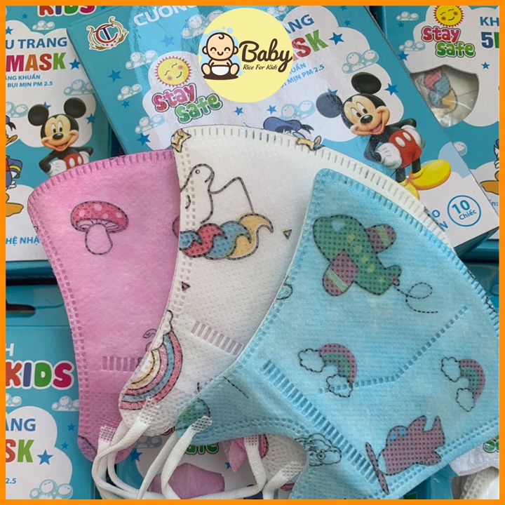 Khẩu Trang Y Tế Cho Bé Cường Thịnh 5D Mask Kháng Khuẩn Đạt Chuẩn An Toàn Cho Trẻ Em Hộp 10 Cái
