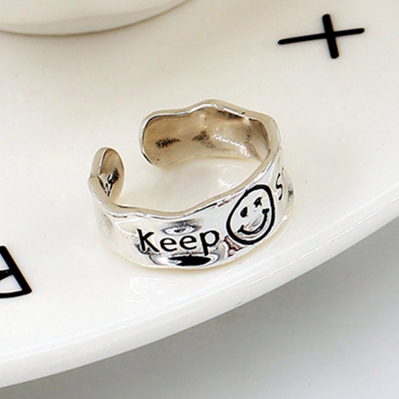 Nhẫn HợP Kim DạNg Hở HìNh MặT CườI ThờI Trang