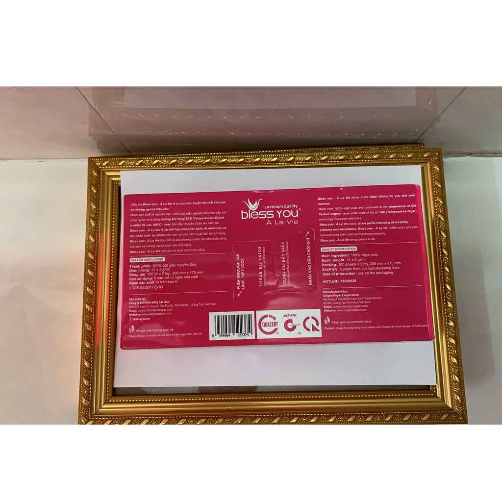 Khăn giấy hộp Bless You 180 tờ