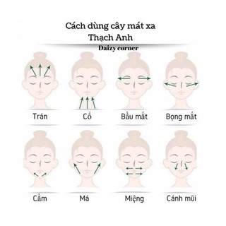 Cây lăn massage da mặt 2 đầu