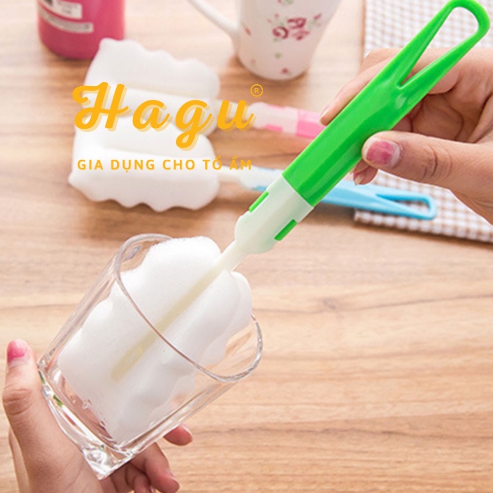 Cọ rửa bình sữa cao cấp Cây rửa ly cọ rửa bình sữa bằng mút xốp C05