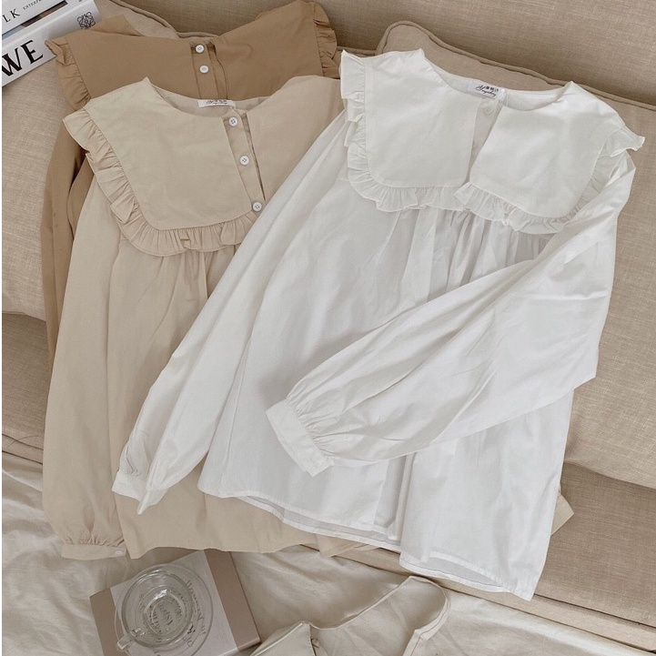 Áo Sơ Mi Nữ Dáng Babydoll Chất Đũi Xước Phong Cách Ulzzang | BigBuy360 - bigbuy360.vn