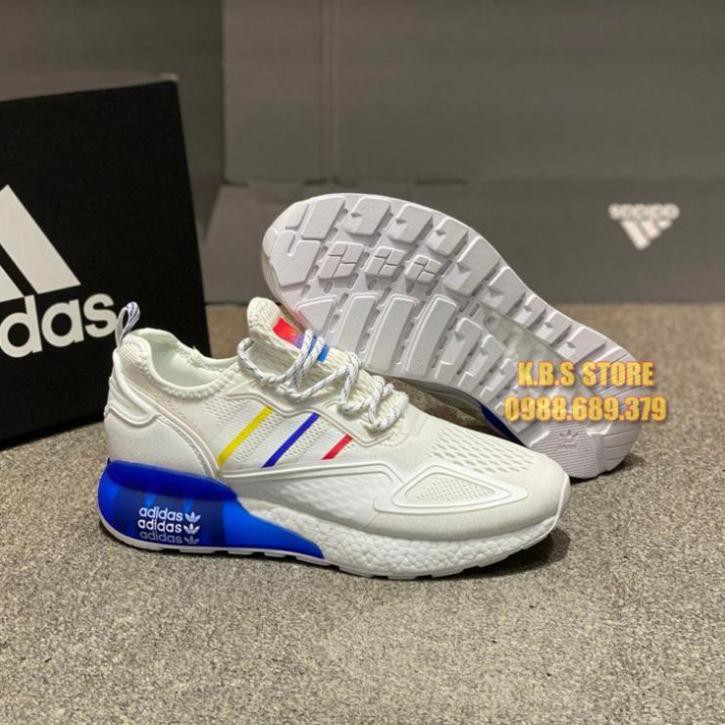 Giày Adidas ZX2K Nam - Trắng Xanh | Style CQ2768 | Full Box - Chính Hãng