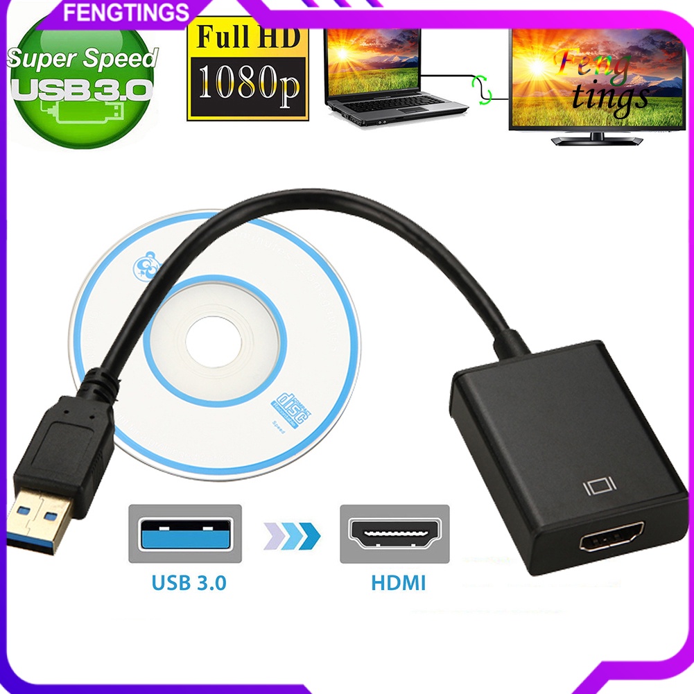 Cáp Chuyển Đổi Âm Thanh / Hình Ảnh Từ USB 3.0 Sang HDMI Cho Windows 7 / 8 / 10 PC 1080P
