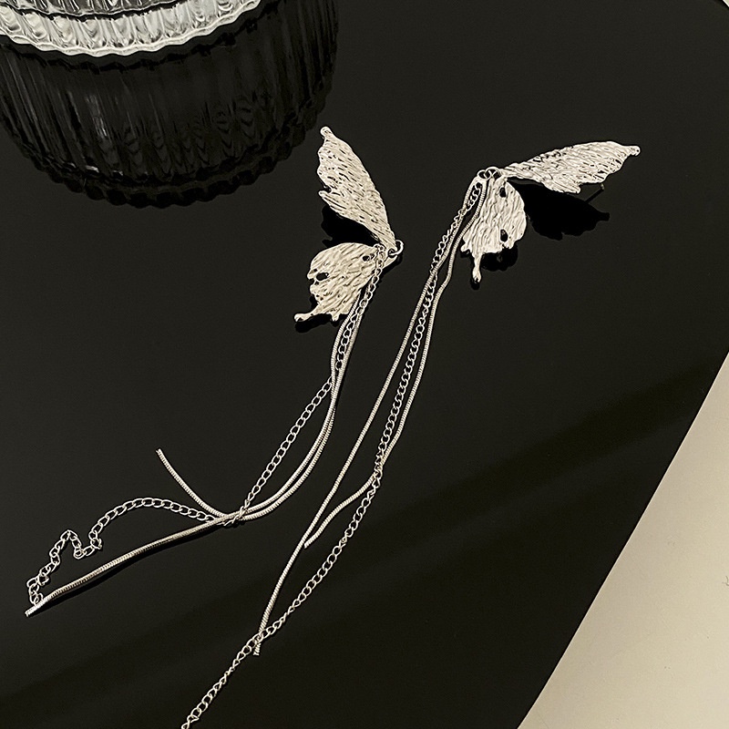 Bông Tai Cánh Bướm Dây Xích Phong Cách Harajuku Cổ Điển