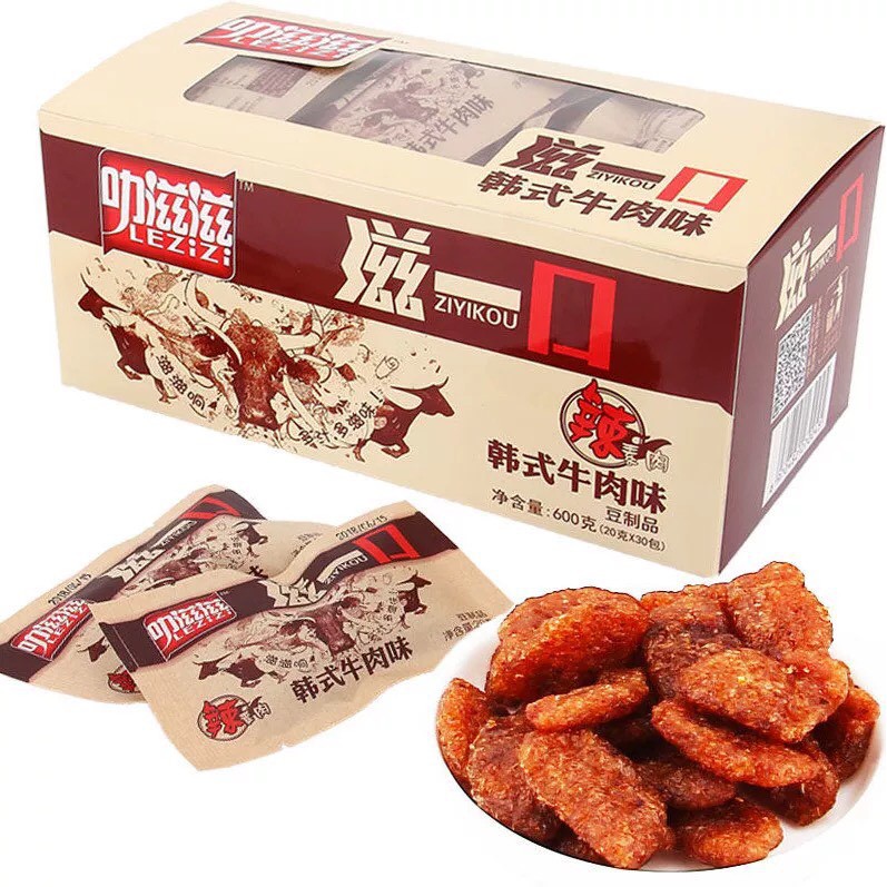 Thịt bò chay cay cay kiểu Hàn Quốc - snack chay gói 20g