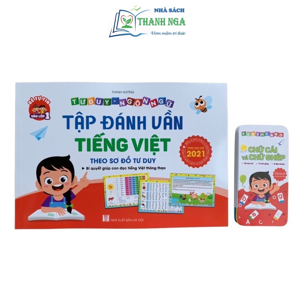 Sách - Tập đánh vần Tiếng Việt kèm thẻ học chữ cái và chữ ghép - Bí quyết giúp con đọc tiếng Việt thông thạo 4-6 tuổi