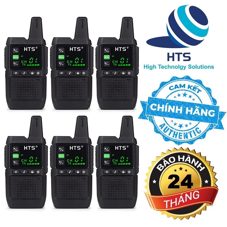 Bộ 6 Máy Bộ đàm siêu nhỏ HTS X5 Hàng Chính Hãng Bảo Hành 24 Tháng, Loa Siêu To, Màn Hình Hiển Thị 128 Kênh