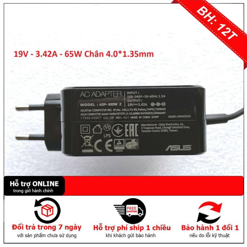 HCM]  ⚡️ Sạc laptop Asus 19V 3.42A 65W chân nhỏ