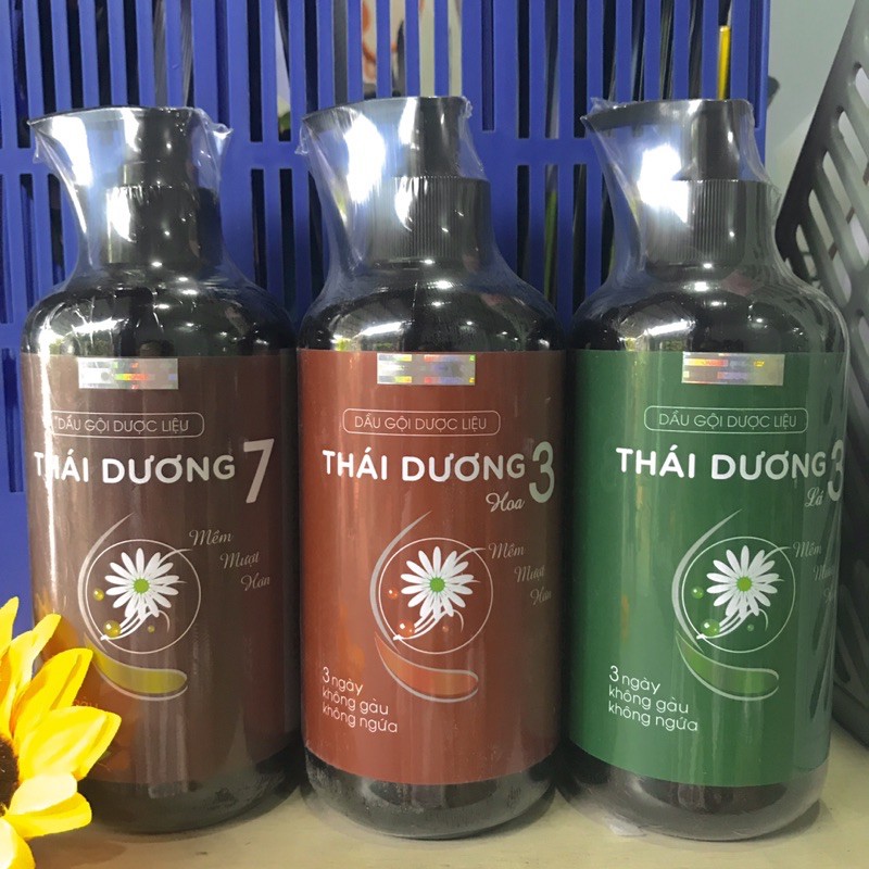 [SALE 1️⃣0️⃣%] Dầu Gội Dược Liệu Thái Dương 3 và 7 Chai 480ml