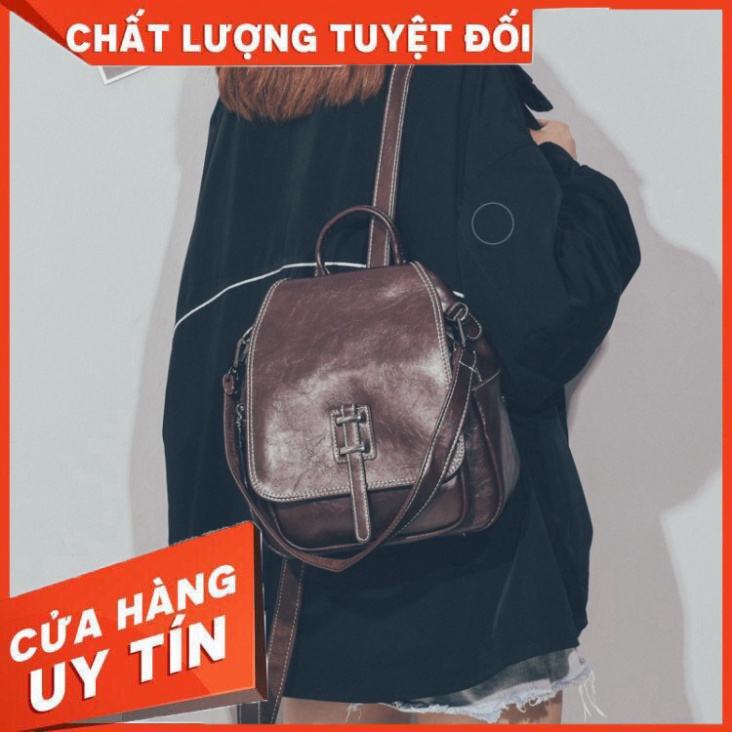Balo Nữ Da Mềm Đẹp Phong Cách Hàn Quốc Retro - Ba Lô Du Lịch - Túi Nhỏ Đi Học Thời Trang - Hàng nhập khẩu