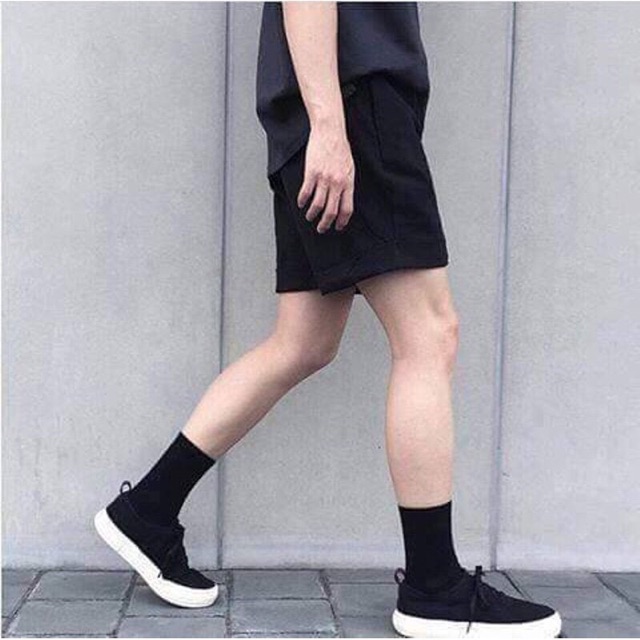 FREESHIP 50K - QUẦN SHORT KAKI ĐEN Nam Nữ UNISEX