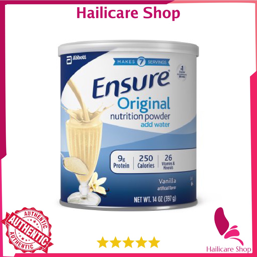 [Nhập Mỹ] Sữa Ensure Original Nutrition Shake Powder Vanilla/ Chocolate