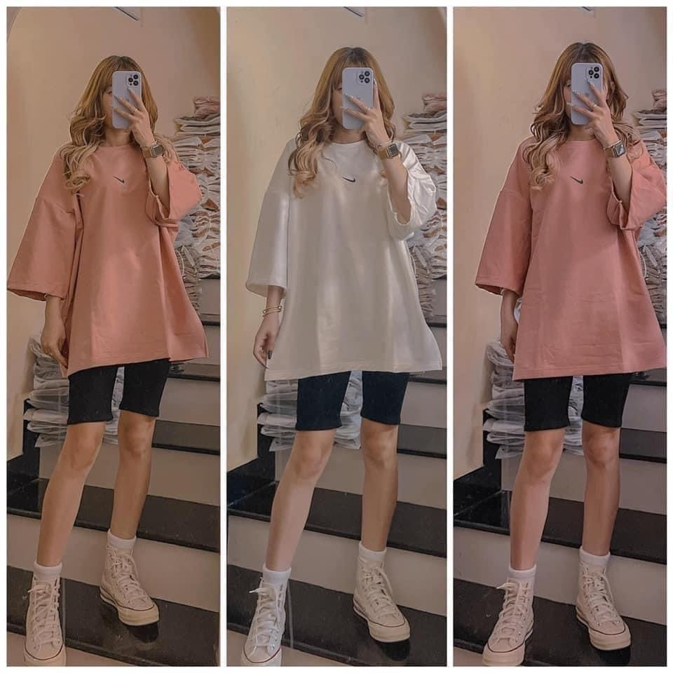 Set áo phông kèm quần legging lửng nữ