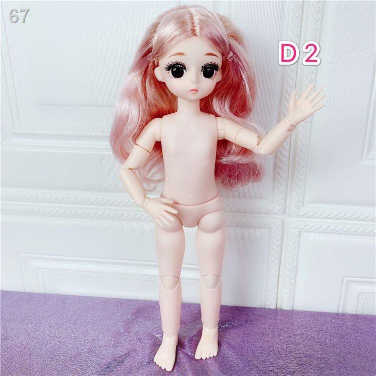 New Big Dream Li búp bê Barbie cô gái chơi nhà đồ BJD 3D mắt thật thay đổi trang điểm 6 bé 4D lông miI