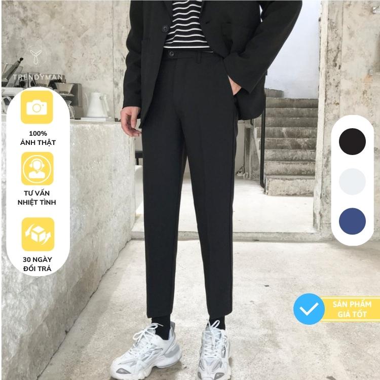 Quần vải Nam Hàn Quốc Trendyman Ống Côn Cao Cấp Fashion, chất vải co giãn mỏng nhẹ , form Slimfit hàn quốc