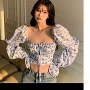 Áo hoa nhí tay dài nữ from croptop siêu xịn xò , có thể mặc đc nhiều kiểu khác nhau