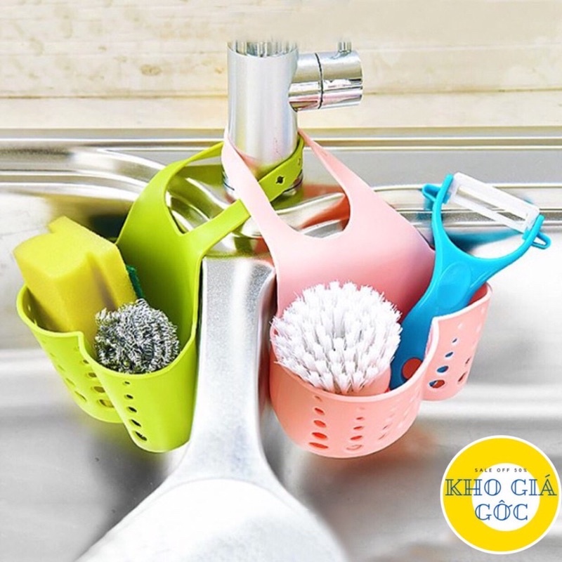 Giỏ treo silicon bồn rửa bát, để giẻ rửa bát, giẻ lau giỏ treo đồ tiện lợi