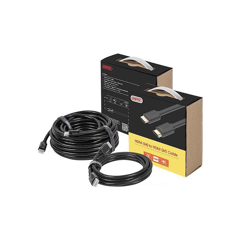 Cáp HDMI Unitek Y-C142M dài 10m hỗ trợ chất lượng 4K UltraHD và âm thanh 7.1 - bảo hành 12 tháng (Đen)