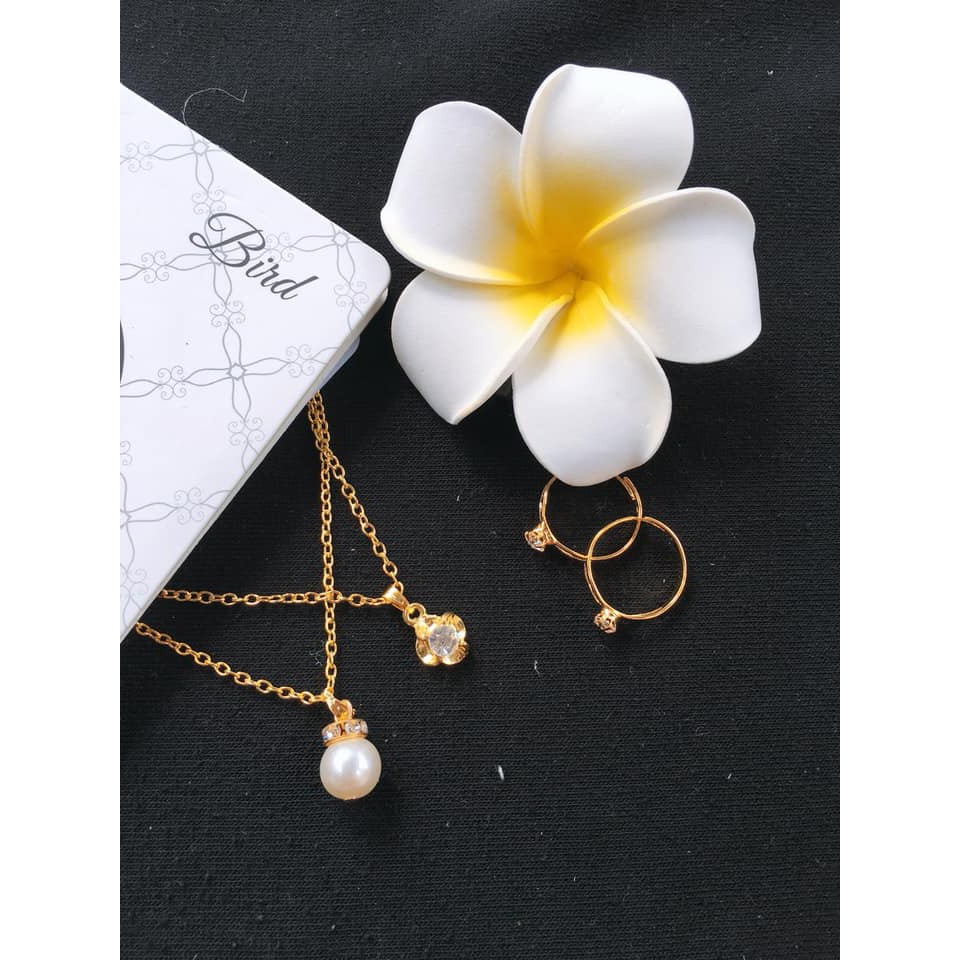 Bộ vòng cổ đôi kèm nhẫn