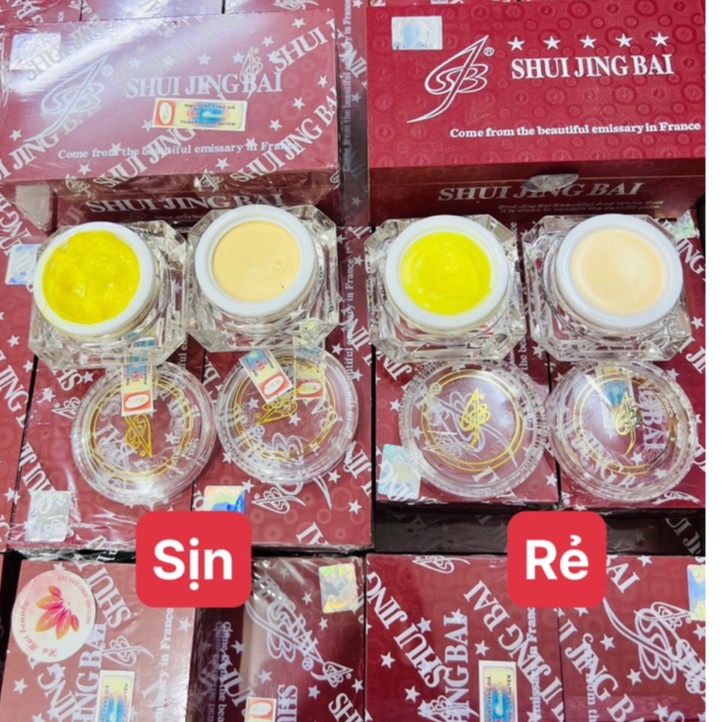 Bộ kem ngày đêm SHUI JING BAI hộp gỗ