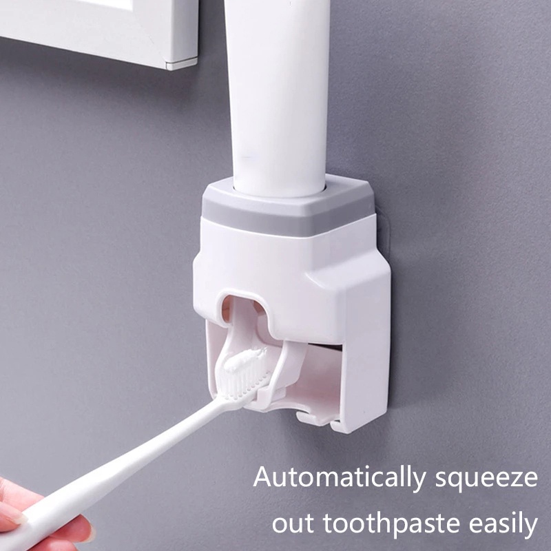 1 Bộ Giá Đỡ Bàn Chải Đánh Răng/ Kem Đánh Răng Gắn Tường Đa Năng Tiện Dụng Cho Nhà Tắm