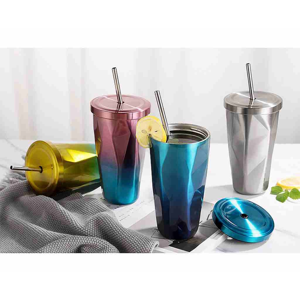 Ống Hút Inox 304 Thép không gỉ Tặng Kèm Cọ Rửa thân thiện môi trường.