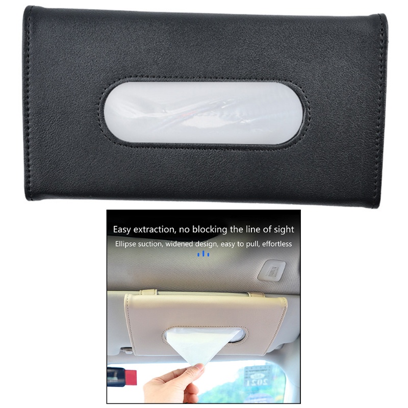 Hộp Đựng Khăn Giấy Bằng Da PU Nhiều Màu Tùy Chọn Tiện Dụng Cho Xe Hơi